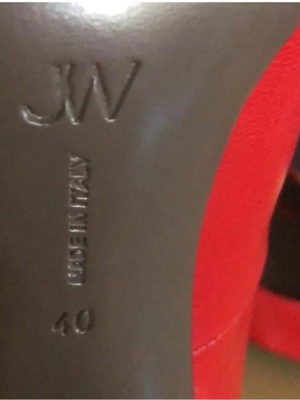 Vintage made in Italy Jason Wu Women's Red black Stitched Pointed-Toe Pumps